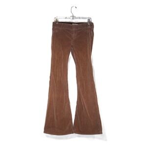 We The Free by Free People Penny Pull On Brown Corduroy Flare Pants Women US 29